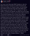 A screenshot of a comment or message with several paragraphs of white text on a dark background.