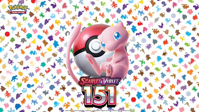 This image displays a Pokémon character named Scarlet and a baseball with a pink design featuring a white panda bear inside. The background of the image features colorful cartoon characters from different Pokémon worlds scattered throughout. The caption reads, "if you're a Pokémon degen, you already know that SV151 packs are becoming increasingly scarce worldwide. now they're available onchain. but the real story isn't $SV151. it's what happens when real-world assets become liquid, programmable, fully backed, and globally tradable". This suggests that the image may be related to a discussion or advertisement about Pokémon merchandise offerings, specifically those in the SVA segment of the Pokémon universe.