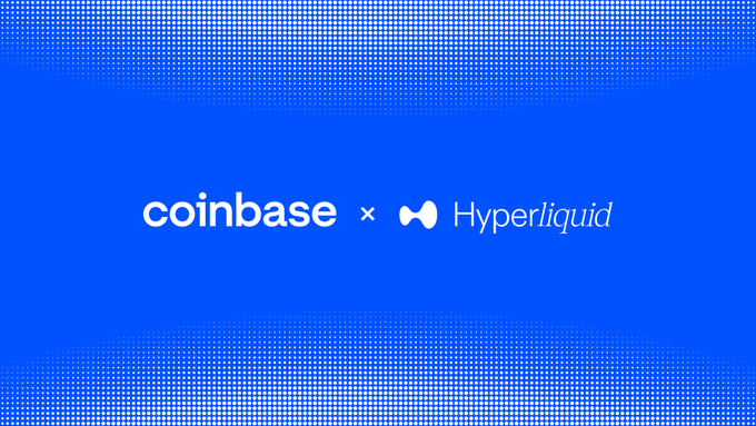 The image features a blue banner with white text that reads "Coinbase X @ HyperliquidX's USDC treasury wallet. We will be activating AQAv2 from the two addresses below: 0x4E531dEb1072B01439EE674db5C321d11fd96F8 0xc20699185c15D0a2fD65779BB5d69f5b0B113c00". The text is in white, and the image has a blue background with white dots.