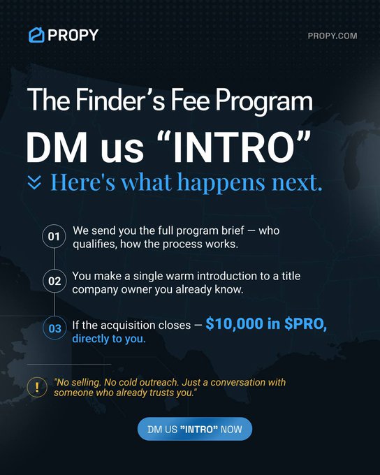 The image shows a flyer advertising a fee program that helps sellers and real estate agents find potential buyers more easily by offering an "intro" service at no cost, and potentially gaining $10,000 in return if they successfully close deals for their clients.