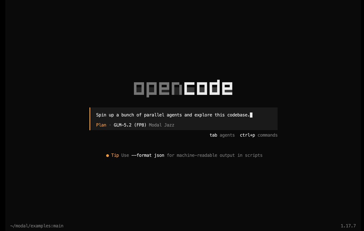 The image shows a computer screen with an open webpage titled "Opencode". The text on the page indicates that the website is designed for beginners, which suggests that it might be a beginner's guide or tutorial related to programming languages like Modal. The image also contains some text about how fast the website runs and what kind of content can be found on it.