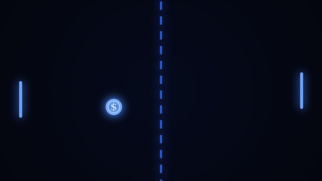 The image features a neon green background with two blue lines, one above the other, creating an illusion of a tennis court or pool table. The text "Stablecoin transfers are simply better on $SUI" is displayed below the image, which seems to be related to the content of the post.