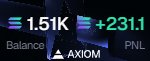 A heavily motion-blurred, vertically stretched image displays glowing, illegible text in green, white, and purple against a dark blue background, making the specific words unreadable but visually representing the distorted trading data mentioned in the accompanying post about Solana (SOL) and Ethereum (ETH) holdings.