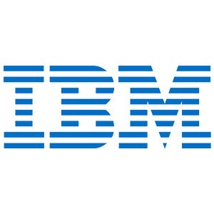 The image shows the iconic blue striped IBM logo. It connects to the post highlighting IBM's collaboration with Ripple to provide enterprise-grade digital asset custody infrastructure, linking the legacy tech giant to the XRP ecosystem and broader financial networks like SWIFT.