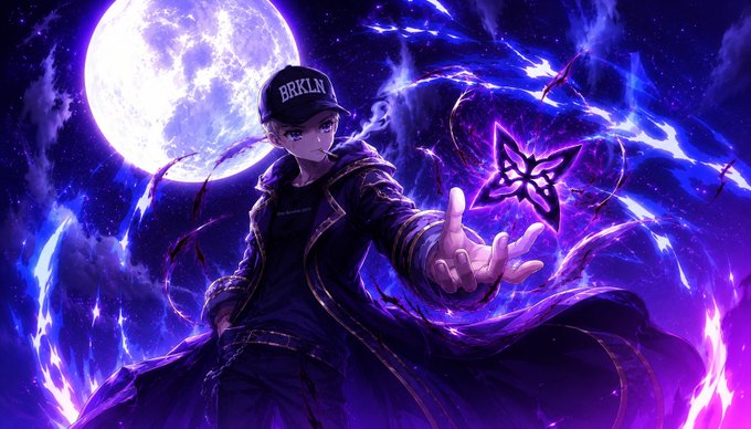The image features a man dressed in black, holding a star-shaped object with his hands. The background of the image is dark purple, which creates an otherworldly atmosphere. The caption below the image reads "@quipnetwork is using quantum echoes to show what theyre actually building... most projects drop an nft first then try to figure out the tech later. this one feels like it started from the other side. the nft is almost like a window into their quantum work instead of being".