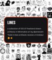 A dark informational card titled 'LINES' explaining that frictionless lines are the distance between a blockchain in a trustless network and a blockchain on its blockchain.