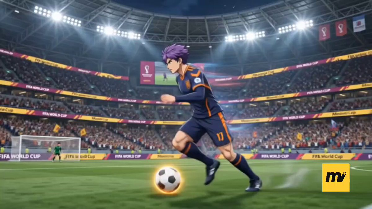 The image features a soccer player kicking a ball across a field during a match. The background shows an empty stadium filled with spectators watching the game, creating a sense of anticipation for the outcome. The caption below the image reads "The speed of a winning goal matched with the transaction speed of @moovexyz". This implies that the image is related to Moove, a cryptocurrency exchange platform, and it suggests that the player's performance in the soccer match could be compared to the fast-paced nature of using Moove.