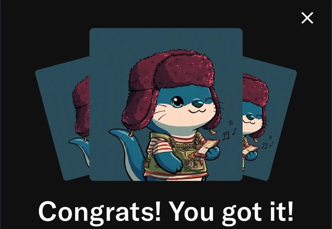 The image features a cartoon otter wearing a red hat with a "congrats!" message written below it, indicating that the otter has won something or achieved a goal. The otter appears to be holding a book, suggesting that they have accomplished learning something new. The post also mentions that there are plans for finding Lost Otters and encourages people to support this project by sharing it with others.