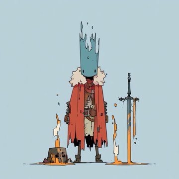 A stylized illustration depicts a hooded figure with a blue, flame-like headpiece standing amid burning candles and a skull, evoking a desolate, ritualistic atmosphere that visually reinforces the post's promotion of the "Wasteland" themed Robinhood launch.