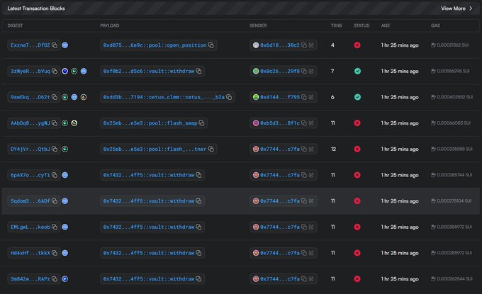 The image shows a screenshot of a webpage, possibly from Twitter or Instagram, that has multiple tabs open on its page with various information displayed, such as a table filled with data and text and different icons scattered across the screen. The content suggests there might be a discussion about blockchain technology or related topics on this particular platform. One potential topic in the image is the recent update to Sui blockchain where it appears that the network is down for over an hour, causing delays and disruptions to people trying to access information and use the platform's services.