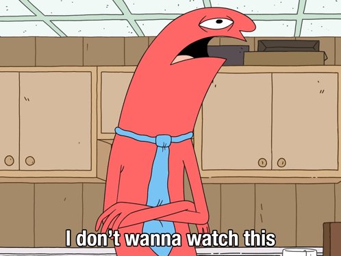 The image features a cartoon character, likely a red-headed monster or a talking lizard, standing against a brown wall with wooden cabinets behind him. The character appears to be wearing a tie and has his arms crossed over his chest. In the background of the image, there is text that reads "I don't wanna watch this". This suggests that the cartoon character might be expressing dissatisfaction or disagreement about something in the post.

The post seems to be related to investing, as it mentions "long term holdings hitting that treasury goal straight up." The cartoon character's reaction could be interpreted as a response to an investment idea or a statement made by someone else.
