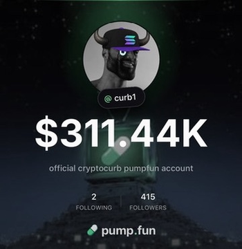 The image displays a profile card from Pump.fun featuring the callout "Arrive Ready, Not..." alongside avatar illustrations of masked figures, showing a balance of $300K+ and the handle "Crypto Issues." It serves as a promotional graphic to advertise the poster's trading success and invite others to follow their coin callouts on Pump.fun.