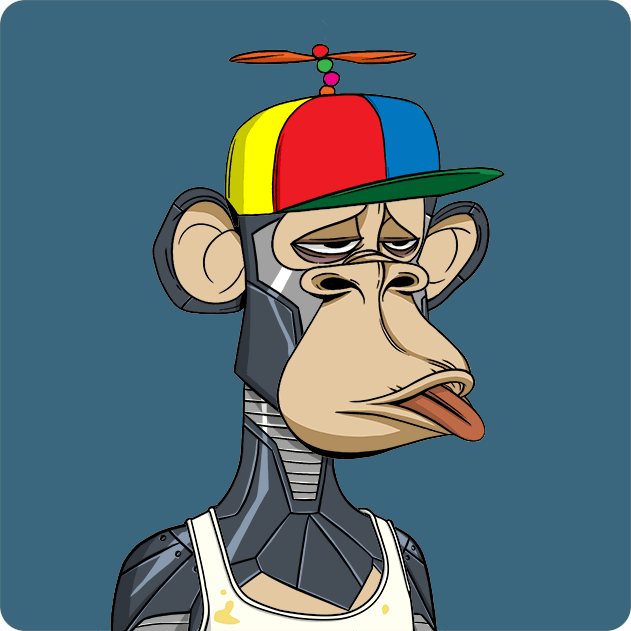 The image features a cartoon monkey wearing a colorful hat, with its mouth open as if making a funny face or speaking. The monkey appears to be wearing a tank top and has a sad expression on its face. The background of the image is blue, which contrasts with the monkey's attire and adds depth to the scene.

The post about the monkey being bought for 8.5 ETH seems unrelated to the image itself. It could be an advertisement or a social media post promoting the monkey, but it does not directly connect to the cartoon character in the image. The focus of the post is on the monetary value of the monkey rather than its appearance or context within the scene.