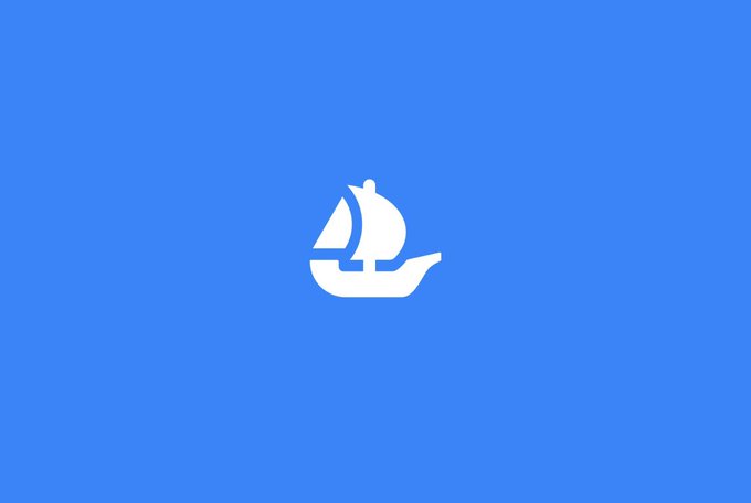 A simple graphic featuring a white silhouette of a sailboat with a bird on its mast, set against a solid blue background.