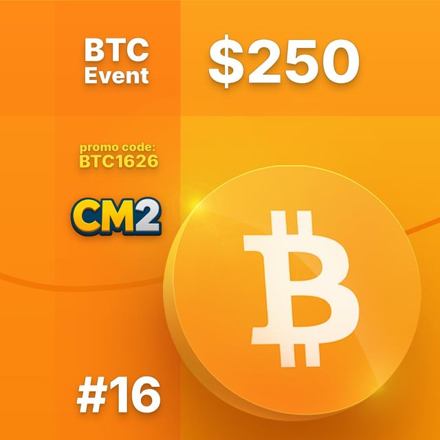 The image features a large, circular Bitcoin symbol with the number "2600" written below it. The background of the image is orange, which complements the Bitcoin logo. The text above the Bitcoin symbol reads "Bitcoin is back on the menu! 🧡 Suggested for you". This suggests that the Bitcoin event has been reintroduced to the public and encourages users to explore or learn more about Bitcoin.