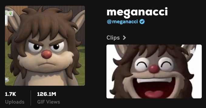 The image shows two different cartoon faces with brown hair, one of which has a red nose. The text at the bottom of the image reads "The first KPI has been achieved Our initial milestones were: 10M views, 50M views, 100M views The next target: 1 Billion views. Nacci is a free mint NFT project on the MegaETH network. Nacci will always live on MegaETH, because without MegaETH and Fluffle, Nacci would never".