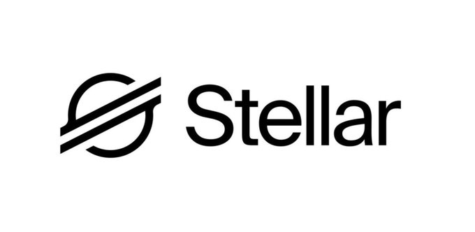 The image shows the Stellar logo and wordmark, which corresponds to the "@StellarOrg" mentioned in the post about the top 10 stablecoins on the Stellar blockchain network.
