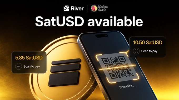 The image features a smartphone displaying a QR code, which appears to be a payment method or a scanning device. The phone's screen shows a QR code that reads "SatUSD Available" along with two other codes - one for a coin and another for a card. This suggests that the user might be trying out different methods of payment or scanning devices in order to find the most convenient option.