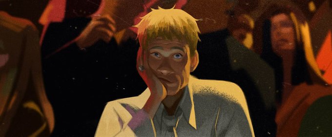 A pensive blonde young man rests his chin on his hand amid a dimly lit, crowded setting, his expression reflecting unease or deep contemplation. The somber mood visually echoes the post's theme of market anxiety and uncertainty surrounding USDT's historic liquidity contraction and potential seller exhaustion.
