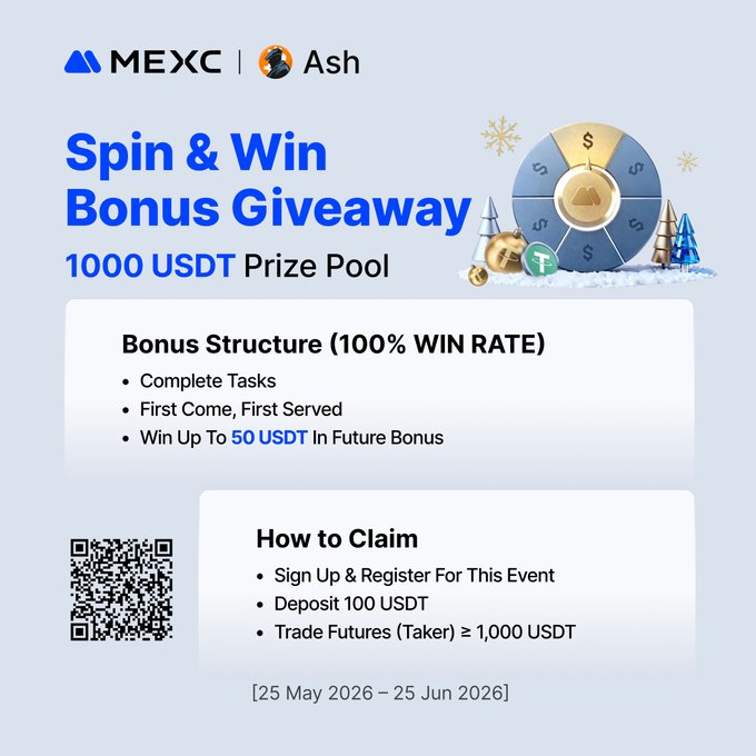 The image features a spinning wheel with a gold coin at the center, surrounded by various items such as snowflakes, pine trees, and other decorations. The text of the image includes phrases like "spin & win bonus", "spin & win bonus", and "spin & win bonus". These phrases are related to the spin and win bonus offered in this particular post.