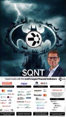 A promotional graphic for $QNT (Quant Network) featuring a masked logo with a devilish face, lightning, and a silhouette of a man in glasses, overlaid with the text "SQNT" and branding for "Quantnetwork - the world's first operating system for blockchains."

The image visually reinforces the post's bullish sentiment about $QNT by combining intimidating imagery (devil face) and a confident suited figure to dramatize the token's strong weekly performance and growing institutional attention.
