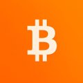 Bitcoin logo (orange and white 'B' symbol).