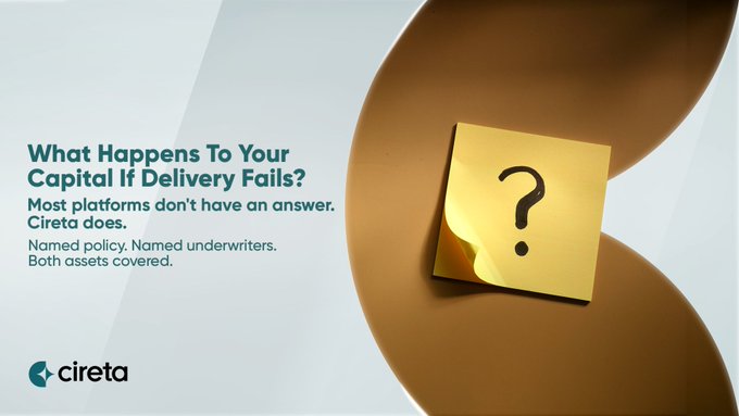 The image shows an envelope with a question mark on top of it, which appears to be a paper or card that has been taped onto a table. The text on the envelope reads "What happens to your capital if delivery fails?" This could possibly be a question about the consequences of a failed delivery in terms of financial loss for investors.
