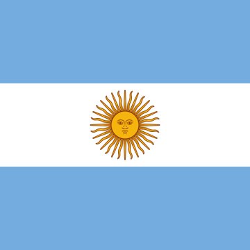 The flag of Argentina features three horizontal stripes—light blue, white, and light blue—with the Sun of May in gold at the center, symbolizing the country experiencing the crypto dollar and peso exchange rate gap mentioned in the article.