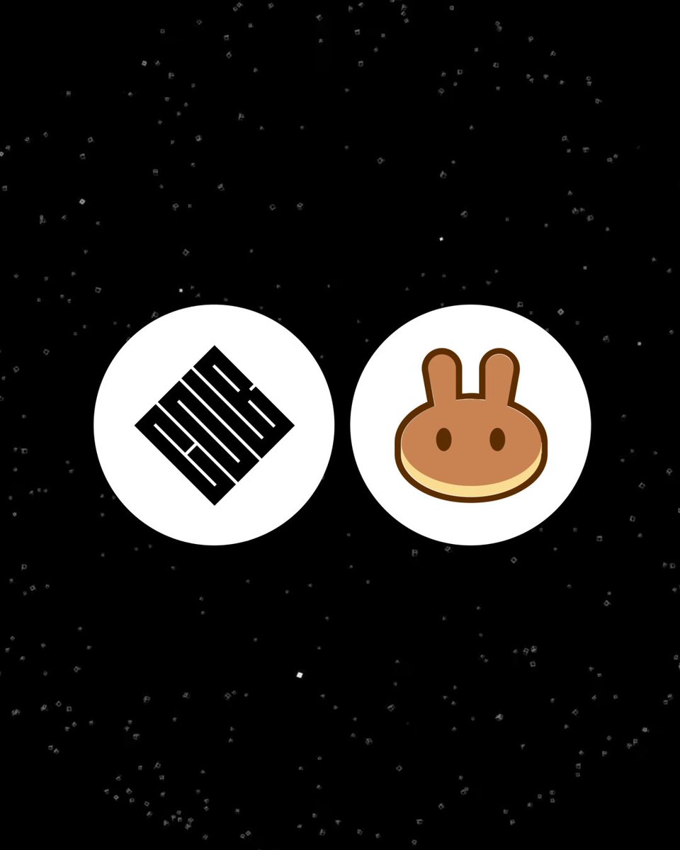 This is a black and white graphic depicting two pancake-shaped icons floating against a starry night sky backdrop. The text below provides information about the coins featured in the image, including their potential for trade or investment within various industries.
