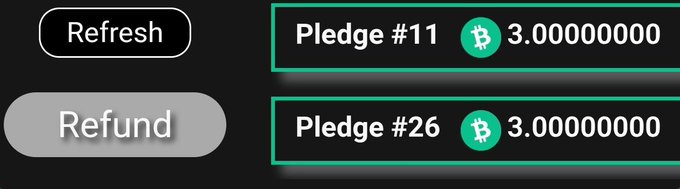 The image shows a computer screen displaying two green badges, one labeled "Refresh" and the other "Refund", along with three badges representing different levels or achievements related to a game called "Bch". The text "These guys do so much boots on the ground work. Lets get this across the finish line!" is also present in the image. This suggests that the badges are meant to celebrate the players' accomplishments and motivate them to continue playing and achieving more in the game.