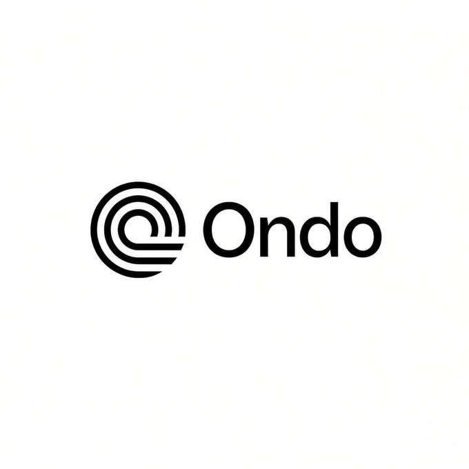 A black and white logo for 'Ondo' featuring a stylized circular icon.