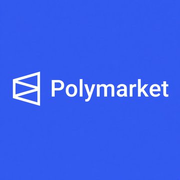 The image displays the Polymarket logo in white against a blue background, referencing the decentralized prediction market platform. The accompanying post suggests a disconnect between expectations of a native token and the platform's actual current offerings.