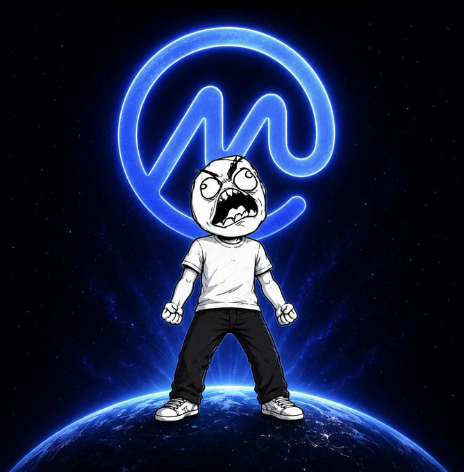 The image features a cartoon character with an angry facial expression, standing against a backdrop of a blue planet or globe. The character appears to be shouting or yelling at someone, possibly expressing frustration or annoyance. The caption below the image reads "Be an awesome artist in 2008 and draw a stupid angry face". This suggests that the post is related to a specific event or time period when drawing such a character might have been popular or relevant.