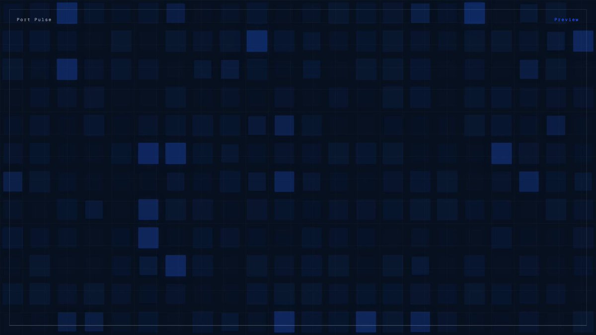The image features a large square with blue squares arranged in rows and columns against a dark background, giving it an artistic and visually appealing appearance. The text "PortPulse" is present at the top of the image, indicating that this is related to a trading platform or service called PortPulse. The post also mentions that users can input up to three wallets into the system to see where they perform best, suggesting that PortPulse provides information on user preferences and performance.