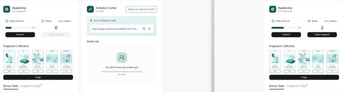 The image shows a screenshot of an email or webpage with two different windows displayed side by side, providing information about buying NFTs (Nonzero Fiction Collectible). This image might be related to @RaxFinance, as they have mentioned they are "Rax F finance".