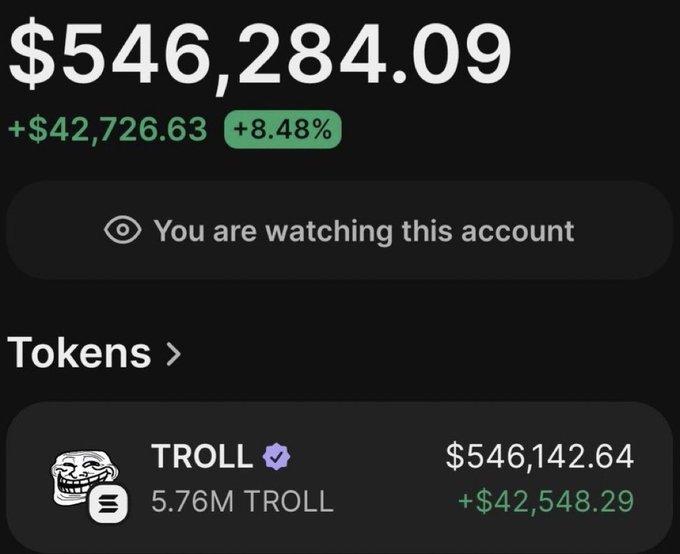 The image shows a screen displaying some data related to cryptocurrency. On the top left corner, there is a price of $54.16 for Bitcoin, while on the bottom right, the price for PonziCoin is $54.13. The data also includes that a user has sold a troll token for $54.12 and won 2.7 million dollars.