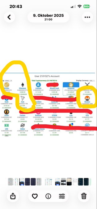 The image shows a phone screen with an app icon featuring a red line, surrounded by various symbols representing different cryptocurrency transactions such as Bitcoin and Ether. A screenshot of the same app's options is displayed in the bottom left corner. The text on the screen indicates that there are currently over 2,000 transactions happening worldwide at this time. This suggests that the person using the app has been active in buying or selling digital currencies like Bitcoin or Ether, possibly as part of a cryptocurrency trading or investment strategy.