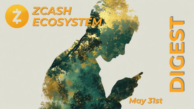 The image features a man's silhouette, which appears to be a tree with branches, set against a white background. The text "Zcash ecosystem" is written above the man's head, and the word "digest" can also be seen in the image. The image seems to be related to a post on social media or a website, possibly discussing Zcash or its ecosystem.
