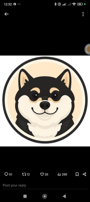 There is an image of a meme featuring a cartoon dog's face, which includes a white circle around the dog's head for clarity. The caption below the image provides information about Bitcoin prices. The main focus of this image seems to be on the cute dog illustration and the interesting content related to Bitcoin trading or market trends in meme culture.
