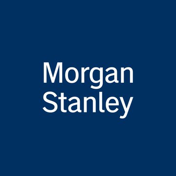The image shows the Morgan Stanley logo in white text on a dark blue background. The logo directly corresponds to the post's announcement of Morgan Stanley filing for spot Ethereum and Solana ETFs, marking a significant step in expanding the firm's cryptocurrency offerings beyond Bitcoin.