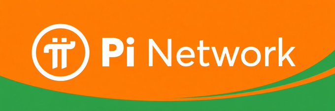 Pi Network logo featuring the Greek letter π symbol alongside the text 'Pi Network' on an orange and green background.
