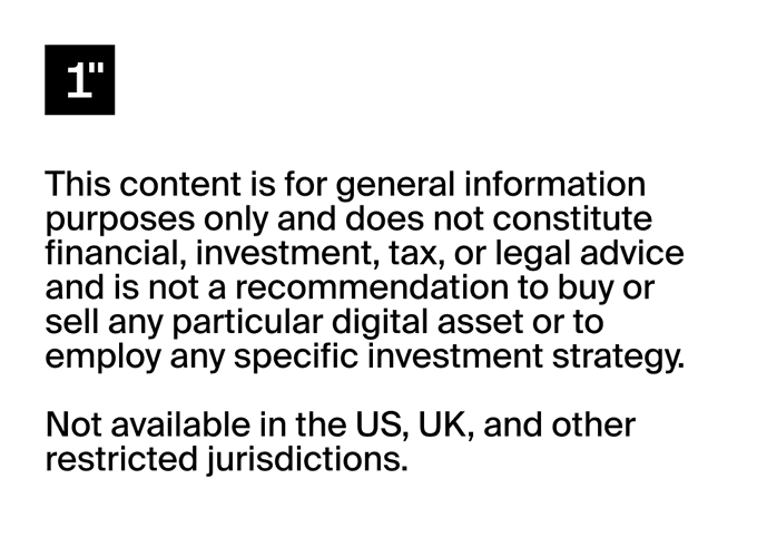 A disclaimer stating 'This content is for general information purposes only and does not constitute financial, investment, tax, or legal advice...' and noting it is not available in the US, UK, and other restricted jurisdictions.