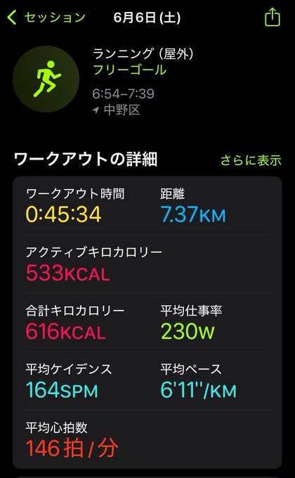 The image shows a phone screen displaying a fitness app with information about a person's workout progress, including their calorie intake and distance traveled during exercise sessions. The app also provides an English translation of the data for users who speak another language or prefer to read in their native tongue.