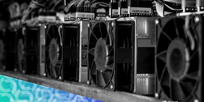A black and white image showing a row of cooling fans inside a server rack, with a teal 'datacentre' branded graphic in the bottom left corner.