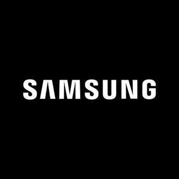 The image displays the white Samsung logo on a black background. It relates to the post by representing the company mentioned in the claim about putting digital dollars on one billion devices.