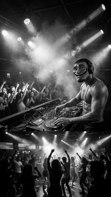 𝗡𝗲𝘀𝗲 𝗦𝗲𝗿𝗲 𝗣𝗲𝗰𝗲, 𝗠𝗲𝗱𝗲 𝗥𝗲𝗴𝗲, and a DJ mixing music.