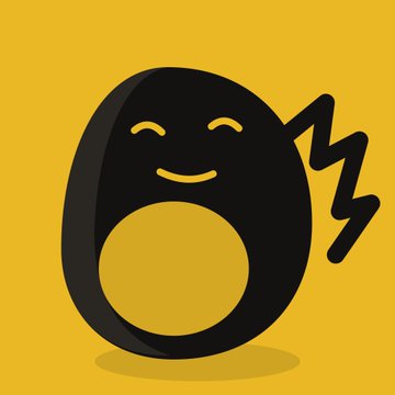 A cheerful black, egg-shaped mascot with a smiling face and lightning bolt accents is displayed against a yellow background, likely serving as the logo or branding for "Binancians," the new multi-chain trading platform mentioned in the announcement. The lightning bolt motif visually reinforces the app's energetic, Fomo-like trading experience on BNB Chain.