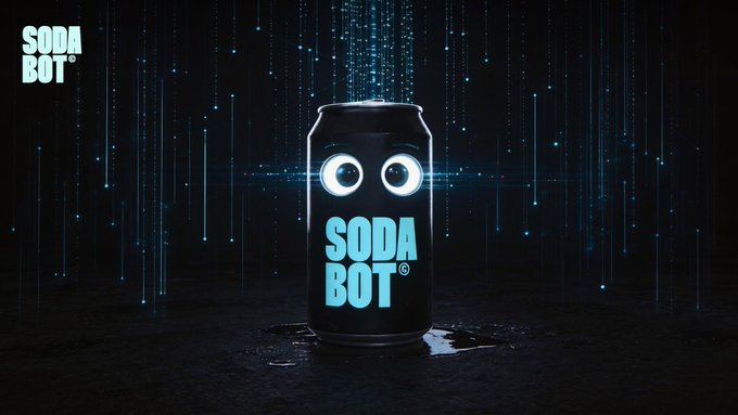 The image features a cartoon soda can that has been designed with eyes and buttons, giving it an anthropomorphic appearance. The can's design effectively draws attention as it stands out against a dark background featuring blue neon lights and falling water droplets from above. These elements create a visually engaging scene, making the soda can appear like a character interacting in a narrative set within this context. As for how this image is related to the post about human traders scanning dashboards, the soda can's unique design may serve as an interesting point of reference or conversation starter, connecting it with the idea of data-driven decision-making and technology integration into various aspects of everyday life.