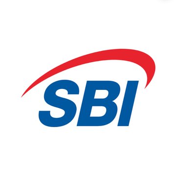 The image shows the SBI logo, featuring bold blue "SBI" lettering beneath a red curved arc. The logo relates to the post by representing SBI Holdings, a Japanese financial company known for its strong partnership with Ripple and investments in XRP, which is why they are highlighted in the caption alongside the $XRP ticker.