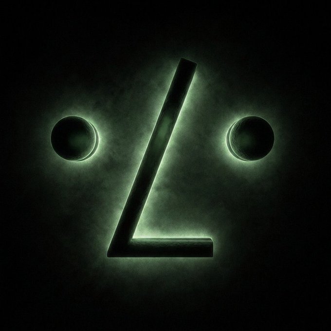A glowing green smiley face with closed, crescent-shaped eyes appears on a dark background, visually representing the "just a $NPC" meme—suggesting a blank, indifferent, or "non-player character" expression of emotionless contentment.